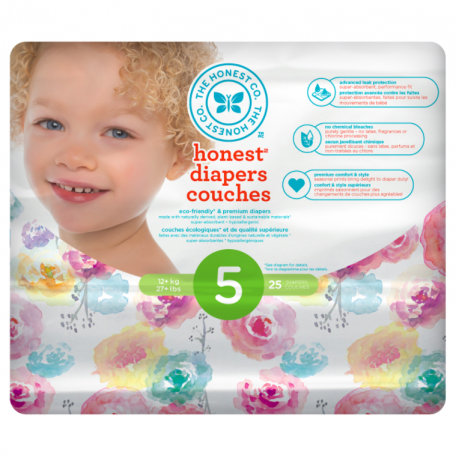 Biodegradable disposable diapers Size 5 - The Honest Company