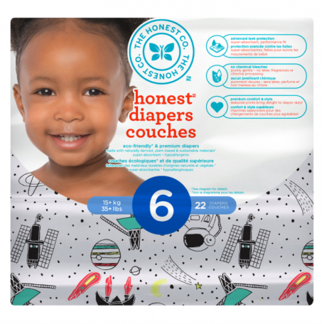 Biodegradable disposable diapers Size 6 - The Honest Company