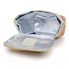 Raw Linen Insulated Lunch Poche Rose gold - SoYoung