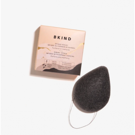 Konjac activated charcoal facial sponge - BKIND