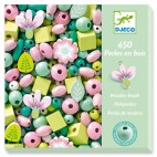 450 perles en bois, Feuilles et fleurs - Djeco Djeco