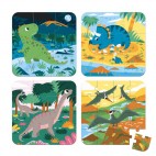4 Casse-têtes évolutifs Dinosaures (6-9-12-16 pièces) - Janod Janod