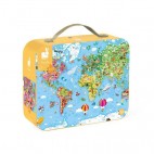 Hat boxed Giant Puzzle World Map - Janod - 300 pcs - 300 pcs