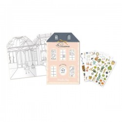 Family house 160 stickers and colouring book - Moulin Roty