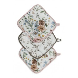 Set of 3 Wild Rose Deluxe Bamboo Muslin Washcloth - Loulou Lollipop