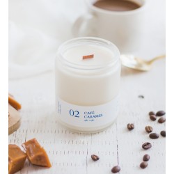 Bougie crépitante Café & Caramel à la cire de soja 4Oz - Flambette Flambette