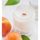 Ginger and Peach Crackling Soy Wax Candle 4Oz - Flambette