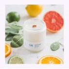 Citrus & Sage Crackling Soy Wax Candle 8Oz - Flambette