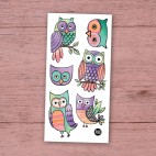 Temporary Tattoo Owls - Pico