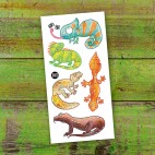 Temporary Tattoo Smiling Lizards - Pico