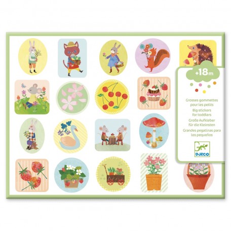 Grands stickers pour enfants Le jardin - DJECO Djeco