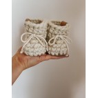 Pantoufles en laine 0-6 mois - Tousi Les Petits Tousi