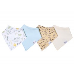 Aussie Baby Bandana Bibs 4-Pack - Copper Pearl