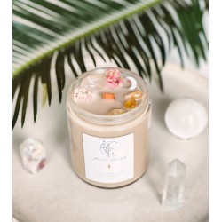 Serene and Calcite Caribbean Soy Wax Candle 8Oz - Moon Child