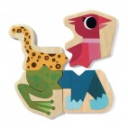 Magnetic Puzzle Crazy Animals - Djeco