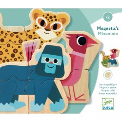 Magnetic Puzzle Crazy Animals - Djeco