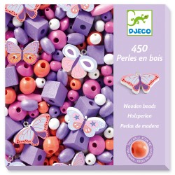 450 wooden beads Butterflies - Djeco