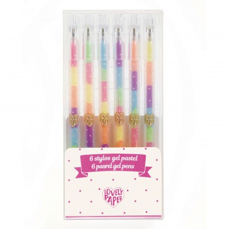 6 stylos gel pastel - Djeco Djeco