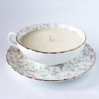 Rice Flower Teacup Candle - Dot & Lil