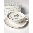 Rice Flower Teacup Candle - Dot & Lil