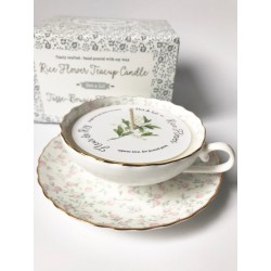 Rice Flower Teacup Candle - Dot & Lil