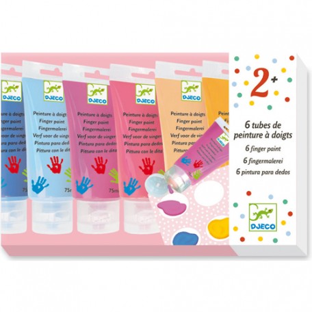 6 tubes de peinture à doigts - Sweet - Djeco Djeco