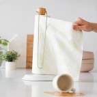 Roll of 5 Reusable Paper Towel Sheets Yellow Print - Kliin