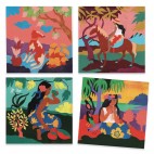 Painting cards inspired by Polynesia