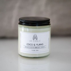 Coco and Ylang Ylang soy wax Candle 110g - La Cigale
