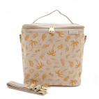 Large Linen Insulated Lunch Bag Sunkissed - SoYoung
