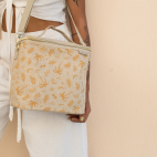 Grand sac à lunch isotherme en lin brut Sunkissed - SoYoung SoYoung