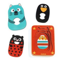 Puzzle en bois 3 niveaux Max & Co - Djeco