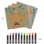 Coffret Inspiré by Degas - Crayons de cire Pastel Ballerines - Djeco Djeco