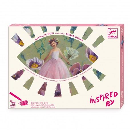 Coffret Inspiré by Degas - Crayons de cire Pastel Ballerines - Djeco Djeco