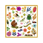 Flowers and animals stickers - Djeco