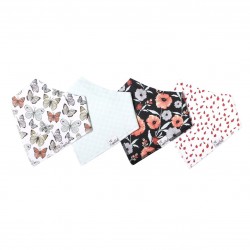 Lola Baby Bandana Bibs 4-Pack - Copper Pearl