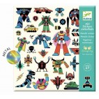 160 metallic robot stickers - Djeco