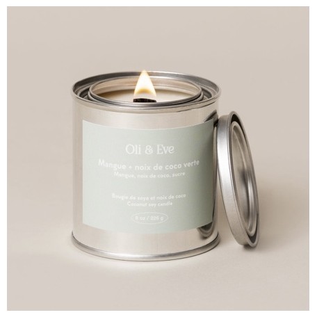 Soya Mango and Green Coconut Candle 8oz - Oli & Eve