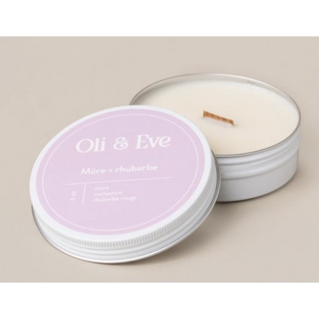 Soya blackberry and rhubarb Candle 3oz - Oli & Eve