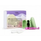 Reusable applicator set + cotton pads - Green Umbrella