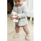 Linen Bear rattle pink - Beba Bean