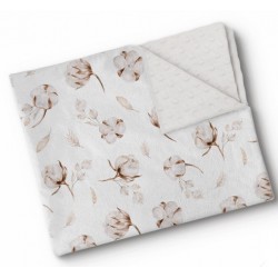 Couverture en minky Fleurs de coton - Oops OOPS