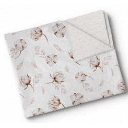 Minky blanket cotton flowers - Oops