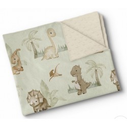 Minky blanket Dinos and palms - Oops