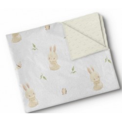 Couverture en minky Lapin Papillon - Oops OOPS