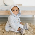 Pink Crochet Knit Hoodie 6-12 months - Beba Bean
