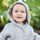 Pink Crochet Knit Hoodie 6-12 months - Beba Bean