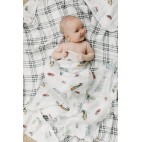 Bamboo Muslin Swaddle All aboard - Loulou Lollipop