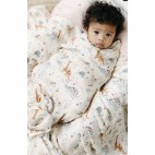 Bamboo Muslin Swaddle baby dinomites - Loulou Lollipop