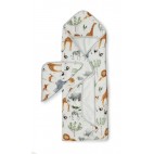 Ensemble serviette & gant bambou coton Safari jungle - Loulou Lollipop